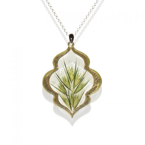 Faith Necklace with Bottle Brush Native Grass