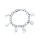 Princess Snow White Charm Bracelet White Gold