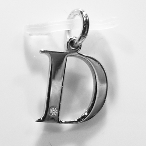 A to Z Initial Silver Pendant with Diamond