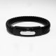 12 mm Wide Black Leather Bangle