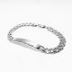 Rhodium Plated Sterling Silver Men’s ID Bracelet