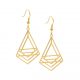 High Polished Stainless Steel Earrings Yellow Gold