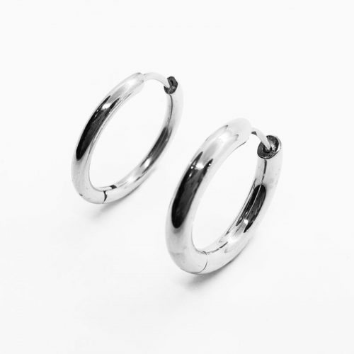 Stainless Steel Single Large Hoop Earring