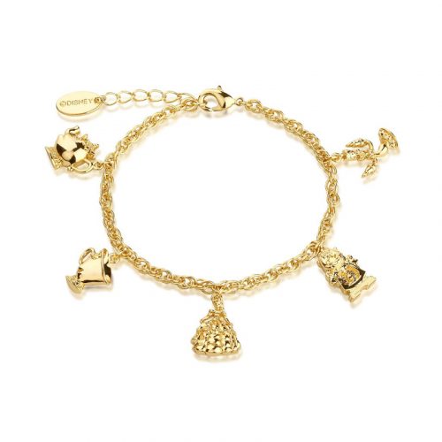 Beauty and the Beast Gold Charm Bracelet
