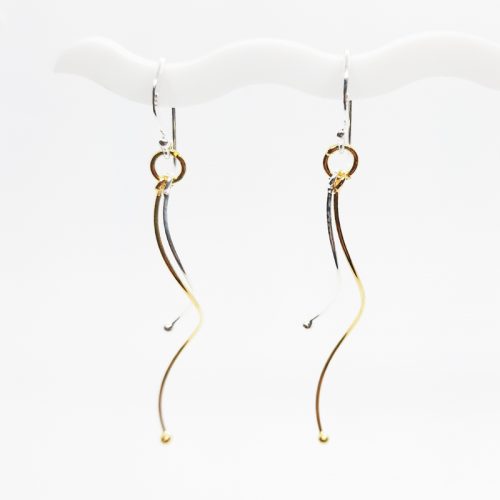 14K Yellow Gold Plated Sterling Silver Drop Earrings