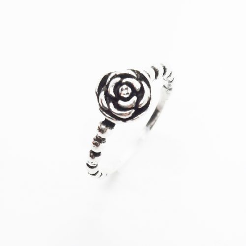 Sterling Silver Rose Flower Ring