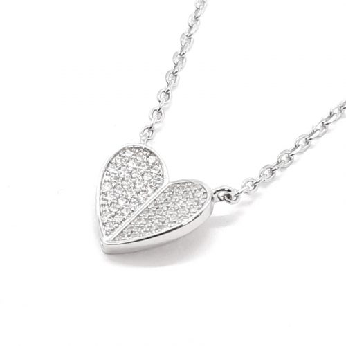 Sterling Silver Origami Heart necklace