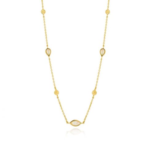 Opal Colour Gold Necklace