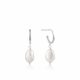 Silver Pearl Mini Hoop Earrings