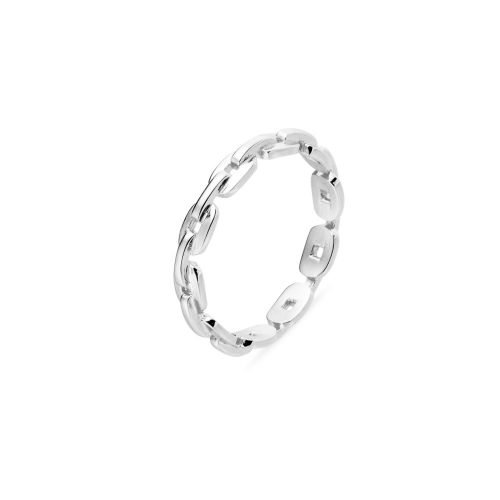Sterling Silver Stackable Chain Band Ring