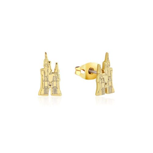 Cinderella Castle Stud Earrings Yellow Gold