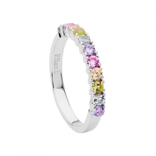 Sterling Silver Pastel Colour CZ Ring