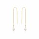 Gold Pearl Threader Earrings