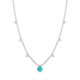 Hidden Gem Turquoise Drop Disc Necklace