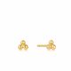 14kt Gold Triple Ball Stud Earrings