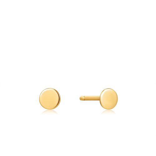 14kt Gold Disc Stud Earrings