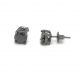 Black Rhodium Plated and Black CZ Silver Studs