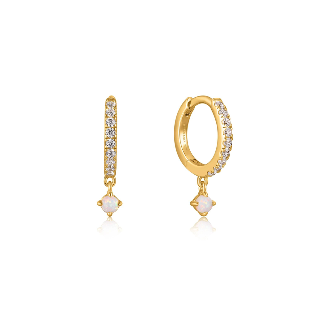 gold sparkle hoop earrings