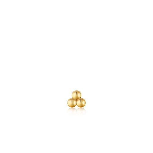 Gold Triple Barbell Single Earring