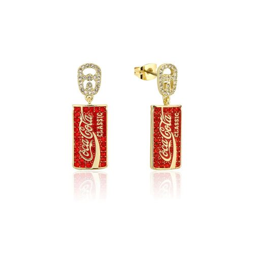 Classic Can Crystal Drop Earrings Yellow Gold