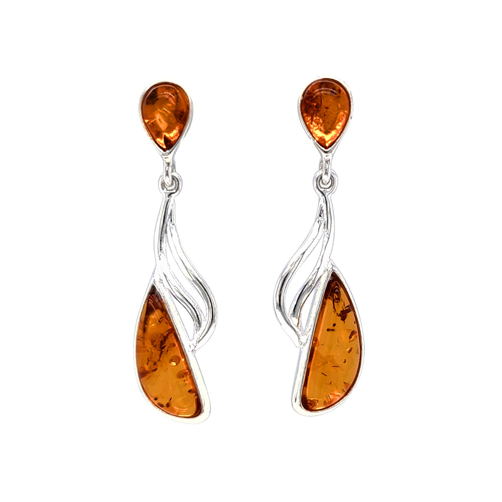 Genuine Baltic Amber Earrings 520