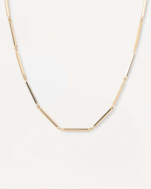 Bar Chain Necklace Yellow Gold