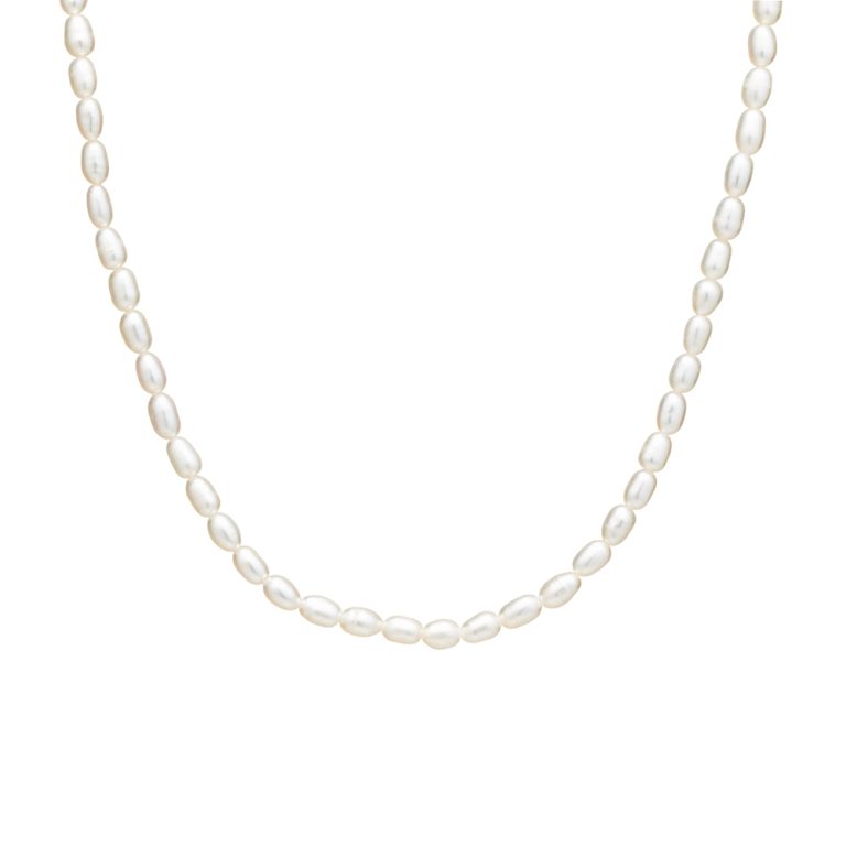 Rice Pearl Short Necklace