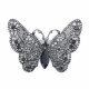 Black Crystal Butterfly Brooch