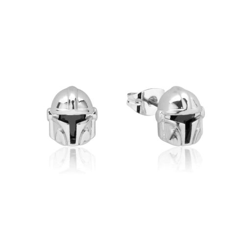 Precious Metal Star Wars The Mandalorian Crystal Helmet Stud Earrings