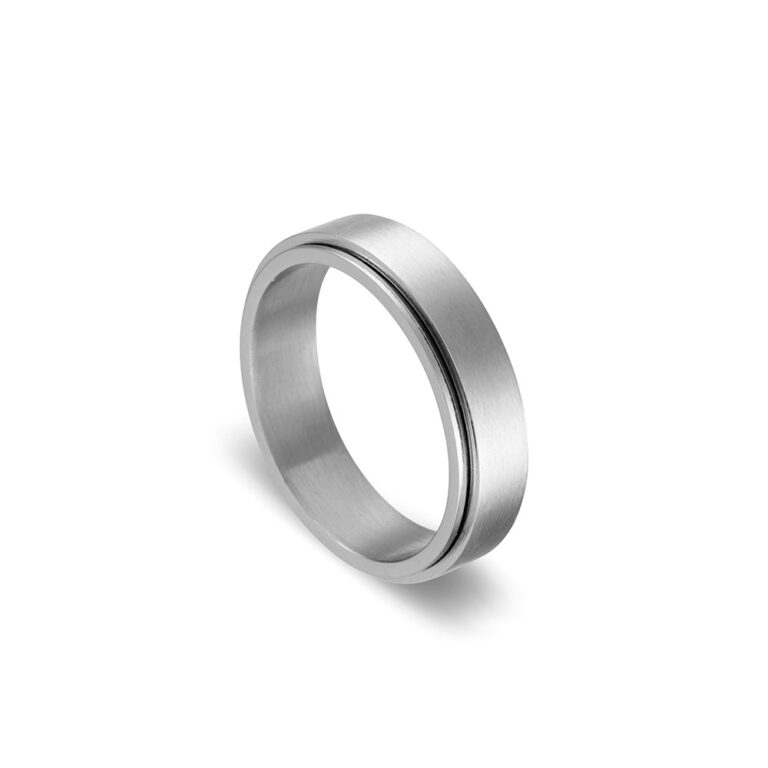 Stainless Steel Fidget Spinning Ring
