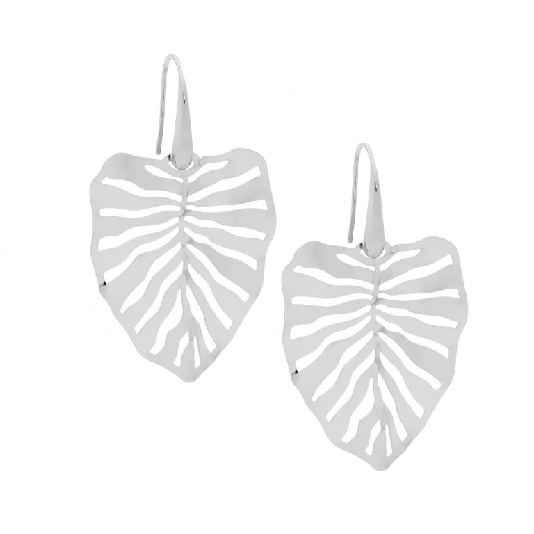 Stainless Steel Monstera Leaf Earrings