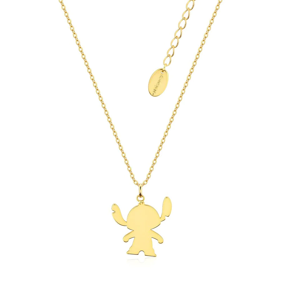 Disney Lilo and Stitch Yellow Gold Plated Ohana Necklace