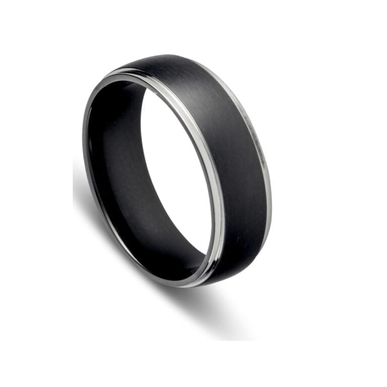 Stainless Steel Black Matte Ring