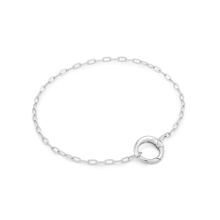 Ania Haie Silver Mini Link Charm Chain Connector Bracelet
