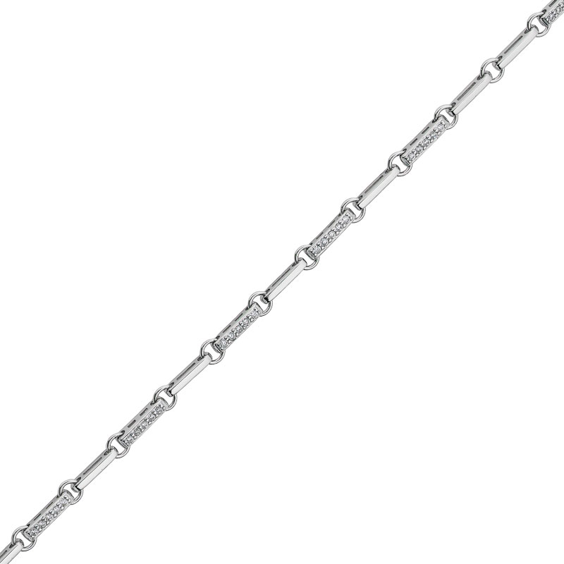 Linked Bar Silver Bracelet