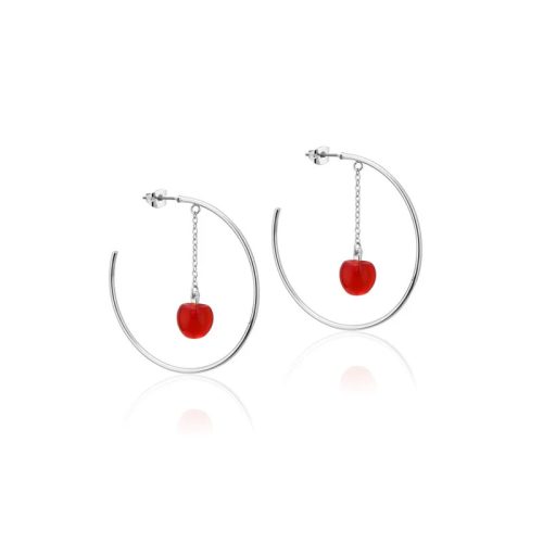 POISON APPLE HOOP EARRINGS