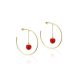 Poison Apple Hoop Earrings Yellow Gold