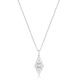 Silver Pearl Geometric Pendant Necklace