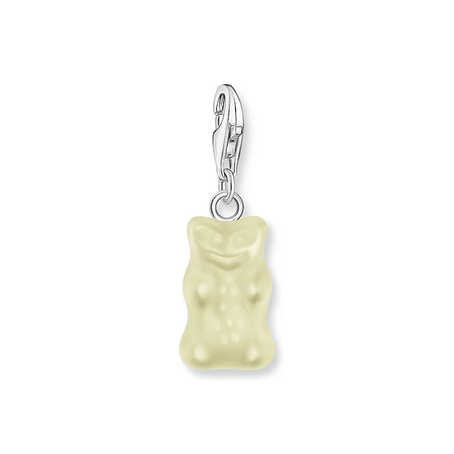 Charm Pendant Goldbears in White