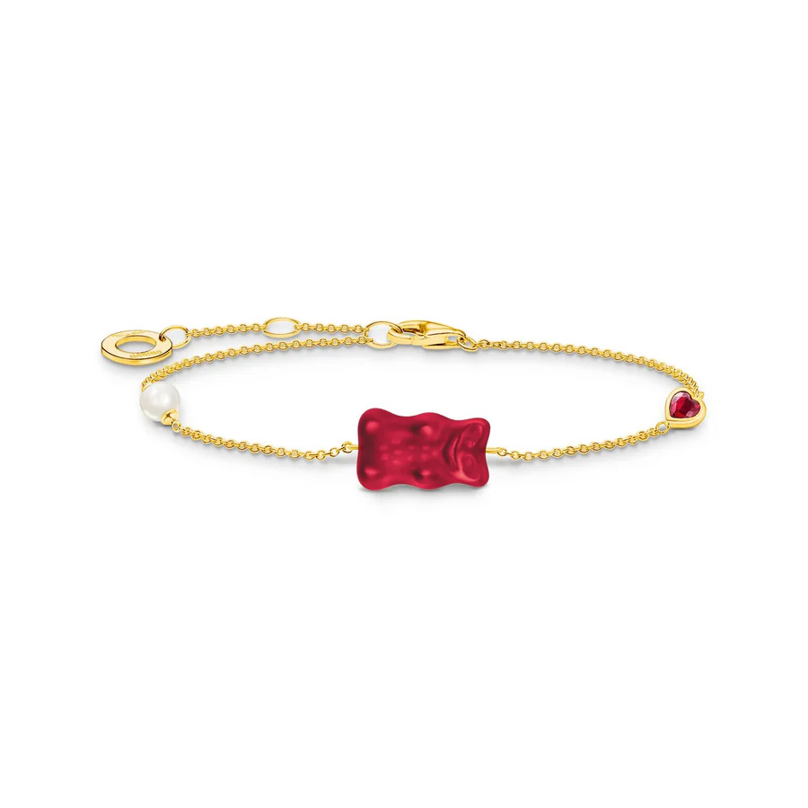 Gold-plated Bracelet Strawberry Red Goldbear