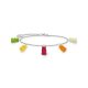 Silver Bracelet with Colourful Goldbears