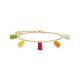 Gold-plated Bracelet with Colourful Goldbears