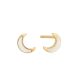 14kt Gold Mother Of Pearl Moon Stud Earrings