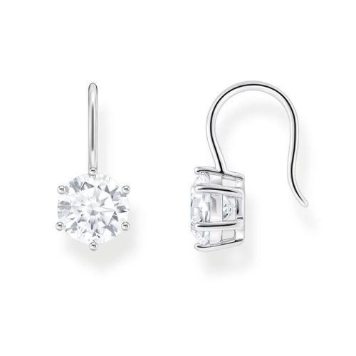 Earrings with White Zirconia Silver