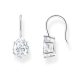 Earrings with White Drop-shaped Zirconia Silver