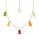 Gold-plated Necklace with colourful Goldbears