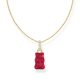 Gold-plated Necklace Strawberry Red Goldbear