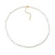 Pearl Necklace with Sterling Silver Gold Plated Beads