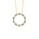 Blue and White Colour Silver Necklace Yellow Gold