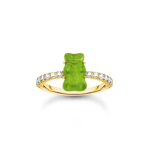 Gold-plated Ring with Apple Green Goldbear